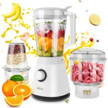 Frullatore di grande capacità da 1500 ml, robot da cucina 3 in 1, tritatutto per tritacarne, succo per cucina domestica e verdure, succo sano
