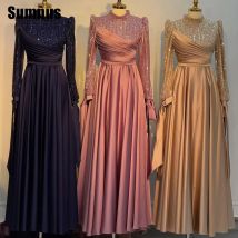 SUMNUS Elegant A-Line Evening Dress Long Sleeves Floor-Length Celebrity Dresses Formal Gowns Women 2025 Customized