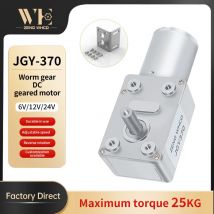 JGY370 Miniatur-Schneckengetriebe-Gleichstrommotor, 6 V ~ 24 V, Welle mit 6 mm Durchmesser, einzelner kurzer Ausgangswelle, mit selbstsicherndem Metallgetriebemotor.