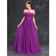 Mgiacy Line Neck Drop Schulter drei dimensionale Blumen stickerei Chiffon Back Drop Schal großes Abend ball kleid Party kleid