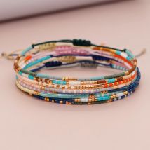 Winzige Perlen einfache Armbänder Sommer Strand Regenbogen Schmuck für Frauen Teen Mädchen Freundschaft Armband Y2k Boho Pulse ras Mujer Design