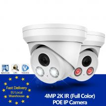Telecamera IP POE da 4MP 2K IR e ColorVu Visione notturna colorata Costruisci in MiC IP67 H.265 Sicurezza dei veicoli umani Rileva rete CCTV IPC