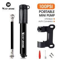 Zachód jazda na rowerze Mini pompa rowerowa 100Psi przenośny Schrader zawór Presta Inflator rower