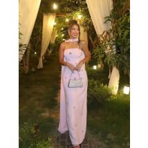 Galarity Pink Evening Dresses 2025 Elegant Beaded Rhinestone Wedding Guest Dress Cape Train Mermaid Prom Party Dress Customized