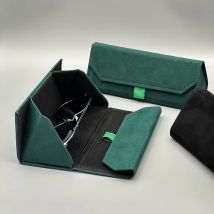 1pc Samt Dreieck Klapp Gläser Frauen Fall Elegante Sonnenbrille Fall Geldbörse Harte Männer Weiche Elegante Lesebrille Box Gläser C
