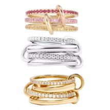 S925 Silber AAA Zirkon Bunte Link Kette Ringe Frauen Schmuck Designer T Show Club Cocktail Party Seltene Japan Koreanische INS