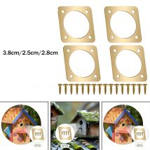 4 Pieces Bluebird House Predators Guards Metal Plates Outdoor Portable Nest Entrance Guards Bird House Hole Protectors