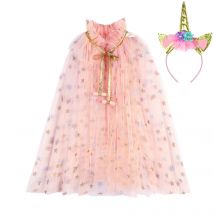 Children Dress Up Kids Stars Princess Costume Baby Fashion Cloak Girls Shining Party Cape Unicorn Carnival Clothing Accessories