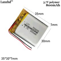 Batteria ai polimeri di litio da 3,7 V 800 mAh Per altoparlante Bluetooth con cuffie Bluetooth 703035 35 * 30 * 7 mm