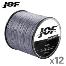 JOF X12 Lenza da pesca intrecciata 12 fili 1000M 500M 300M 100M Multifilamento PE Linea Super forte 33-150LB Linee di carpa Filo giapponese