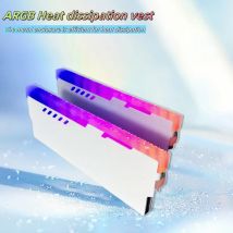 CX FUTRUE Aluminum Desktop Memory Module Heat Dissipation Vest, ARGB Light Effect, Desktop Memory Heat Dissipation Vest.White.