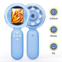 Hayve Digital mikroskop mit 2-Zoll-IPS-Bildschirm 100x Taschen lupe mit Licht für Erwachsene Münzlupe mit 8 LEDs