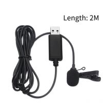 Tragbares USB-Mini-Mikrofon, 2 m, Revers, Lavalier-Mikrofon, aufsteckbare externe Knopflochmikrofone für Laptop, PC, Computer, Aufnahme, Chat