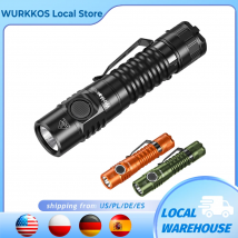 Wurkkos FC11C 519A USB-C ricaricabile EDC 18650 Torcia elettrica Uscita massima 1200 LM IP68 Torcia da viaggio per escursionismo con coda magnetica impermeabile