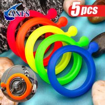 ANFS Pack of 5 Fishing Reel Fishing Spool Protective  Protection Fishing Reel Protection Cover Pole Holder Scratch Resistant