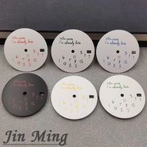 Hochwertiges, 28,5 mm weiß-schwarzes Datumsfenster- aseptisches Zifferblatt, passend für NH35/NH36/4R/7S Automatikwerk