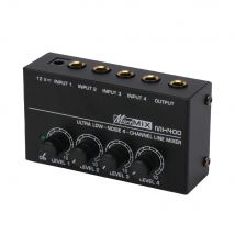 MX400 Headphone Amplifier Ultra Compact Mixer Sound Low Noise With Power Adapter 4-channel DJ Karaoke Mixer Headphone Amplifier