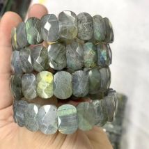 Regenbogen Labradorit Stein Perlen Armband Natürliche Edelstein Armreif Edlen Schmuck Für Frauen Für Männer Für Geschenk Großhandel