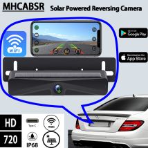 Wifi drahtlose auto kamera kennzeichen drahtloses umkehr bild android ios solar drahtlose kamera geeignet für autos und lkw