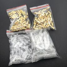 Kit connettori proiettili da 200 pezzi da 3,9 mm Connettore terminali filo maschio e femmina in ottone con copertura isolante per moto moto