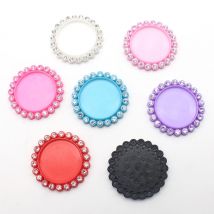50Pc 35MM Round Flattened Bottle Caps For Crafts Inner 25MM DIY Hairbow Decorative Button Hair Bows Necklace Jewelry Accessories