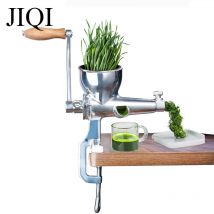 JIQI Hand Edelstahl Weizengras Entsafter Manuelle Auger Langsam Squeezer Obst Weizen Gras Gemüse