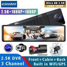 3 Kanal 11,26 Zoll 2,5K + 1080P + 1080P Auto Dvr GPS WIFI Dash Cam Innenspiegel Kamera Len Drive Recorder Dashcam Stream Rückansicht