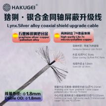 Hakugei Lynx. Upgrade-Kabeldkabel aus Silberlegierung, Außendurchmesser: 1,8 mm, Basiskabel aus Silberkupfer-Palladium-Legierung, 7N occ