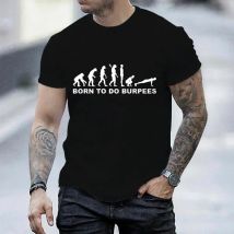 Nuove magliette di moda per uomo Evolution Burpees Istruttore Crossfit Maglietta divertente Manica corta Maglietta oversize da uomo T-shirt di marca