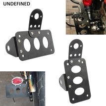 Für Harley Achse Seite Montieren Roller Moped Lizenz Halter Platte Motorrad Nummer Platte Hinten Rücklicht Halterung Schwarz