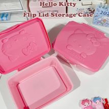 Hello Kitty Storage Box Desktop Dustproof Storage Box Cute Small Storage Box Cosmetics Storage Box Portable Storage Box