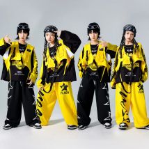 Jungen K-pop Sweatshirt Mode Weste Jogginghose Mädchen Hip Hop Jogger Hosen Kostüme Kind Streetwear Kinder Jazz Dance Kleidung Sets