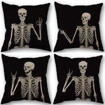 1pc, gruselige Schädel Kissen bezug für Gothic Halloween Dekor für Wohnzimmer, Sofa, Auto, Kissen bezug und Home Party Kissen bezug