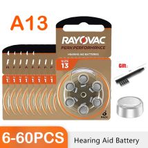Hörgerätebatterien 6–60 Stück RAYOVAC PEAK 1,45 V 13 A A13 13 P13 PR48 Zink-Luftbatterie für BTE CIC RIC OE-Hörgeräte