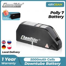 Oryginalna bateria do roweru elektrycznego Chamrider, montowana na dolnej rurze ramy, Polly 7, 48V 25AH, 36V 52V, bateria elektryczna, bateria litowo-jonowa 21700, 2000W, 40A BMS