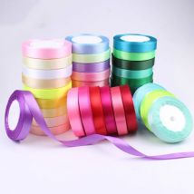 6–50 mm, 22 Meter/Rolle, Ripsband aus Satin für Hochzeit, Weihnachten, Party, Dekoration, handgefertigt, DIY-Schleife, Bastelbänder, Kartengeschenk