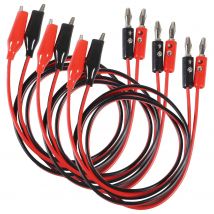 Cavo di linea per cavo di prova con spina a banana da 2 pezzi a clip a coccodrillo, spina a banana da 4 mm per multimetro, cavo di ponticello per test elettrico 100 cm