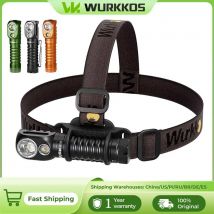 Wurkkos HD20 Headlamp 21700 Fishing Flashlight, 2000 Lm Dual LED USB Reverse Charging, Magnetic Tail Cap, EDC Work & Camping