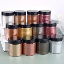 50g/Flasche Metallic Glitter Pulver Gold Silber Farbe Pigment Perlglanz Perle Pigment Farbstoff UV Harz Epoxy Schmuck machen