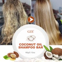 GZE Shampoo Bar all'olio di cocco, Shampoo a barra idratante per capelli secchi