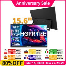 HGFRTEE Monitor portatile da 15,6 pollici Pannello FHD-IPS Secondo schermo per display esteso da gioco per laptop con HDMI di tipo C