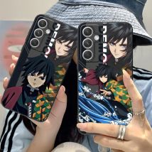 Demon Slayer Giyu Tomioka Handyhülle für Samsung Galaxy S25 S24 S23 S22 S21 Plus FE Ultra Clear Color Schutzhülle Luxus