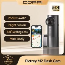 Pictrey M2 Dash Cam 2K Supporto per visione notturna Monitor di parcheggio 24 ore Smart Voice WIFI e controllo app Telecamera per auto Dashcam