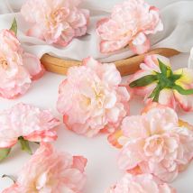 5/10 Stück künstlich hergestellte Blumen mit verbrannten Kanten und Pfingstrosen für Zuhause, Freizeit, Haarspangen, Hochzeit, Kleidung, Dekoration, Sammelalbum
