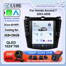 9,7 Zoll Android Für Honda Accord 7 2003 - 2008 Auto Radio Stereo GPS Navigation Multimedia Player Carplay 5G WIFI BT Keine 2din DVD