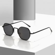 Retro Sonnenbrille mit Metallrahmen trend ige Sonnenbrille Männer und Frauen Straße Foto Sonnenbrille