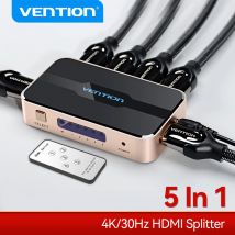Vention-Divisor HDMI 5 en 1, salida 4K/30Hz, 5x1, 3x1, adaptador para XBOX 360, TV, Mi Box, Switch, PS5, PS4, 3 en 1, salida HDMI 2,0