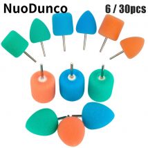 NuoDunco 6 pz / 30 pz Set Mini Spugna per Lucidatura Contorno Auto Dettagli Tampone per Lucidatura per Dremel Rotary Strumento di Pulizia della Superficie Metallica