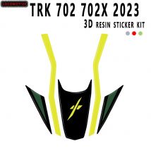Per Benelli TRK 702 TRK 702X 2023 Kit di adesivi epossidici in gel 3D Adesivo di protezione anteriore moto 3D