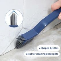 Spazzola per la pulizia efficace per angoli e spazi vuoti - Spazzola per la pulizia multiuso per piastrelle da bagno e pavimenti 2 in 1